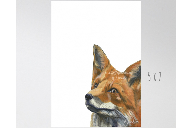 Red Fox Watercolor Art Print