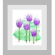 Yellow Daffodils and Purple Tulips Modern Watercolor Art Prints, Set of 2