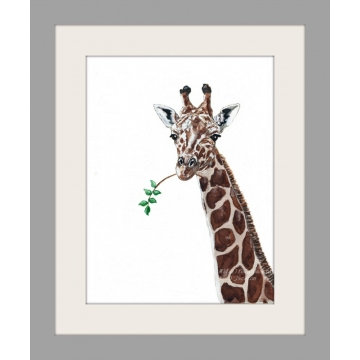 Giraffe Watercolor Art Print
